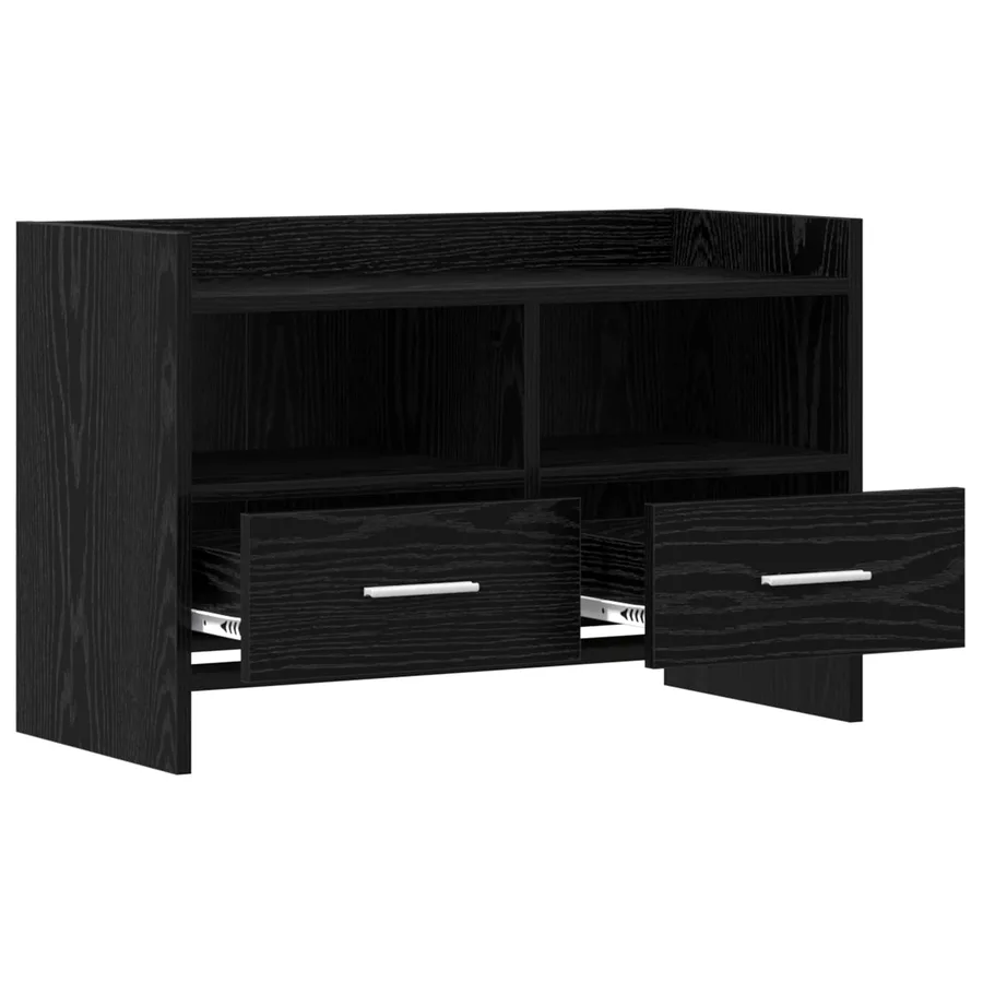 Meuble TV 71,5 x 33 x 47 cm Chêne noir Bois d'ingénierie - 4