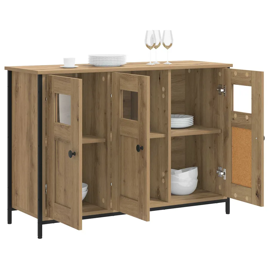 Buffet Chêne artisanal 100 x 35 x 70 cm Bois d'ingénierie - 4