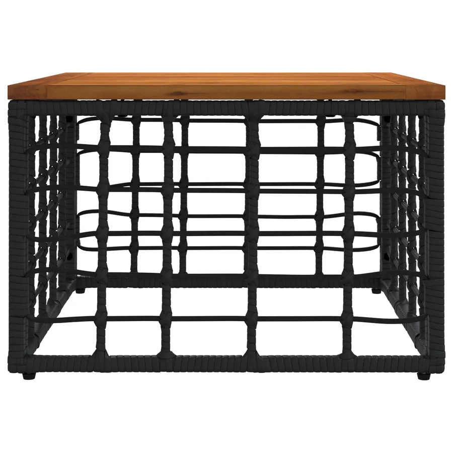 Table de Jardin Noir et naturel 55 x 55 x 37 cm - 3