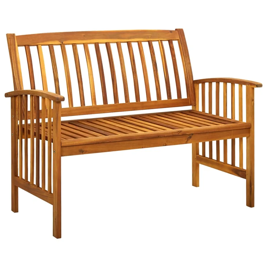 Banc de jardin avec coussin 119 cm Bois solide d'acacia - 2