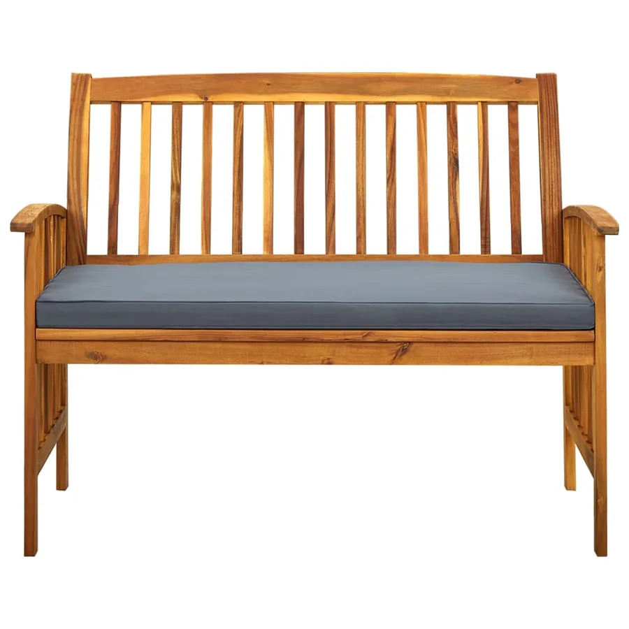 Banc de jardin avec coussin 119 cm Bois solide d'acacia - 3