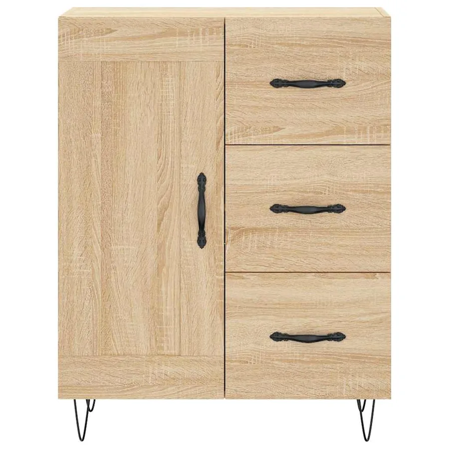 Buffet haut Chêne sonoma 69,5x34x180 cm Bois d'ingénierie - 8