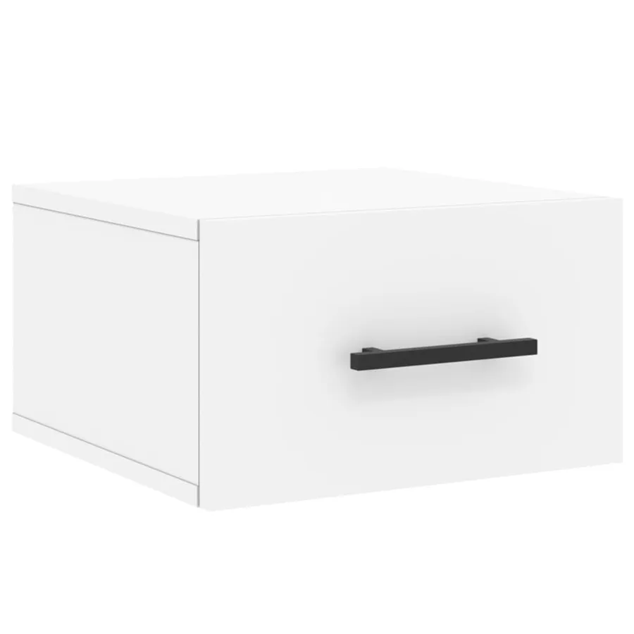 Table de chevet murale blanc 35x35x20 cm - 2