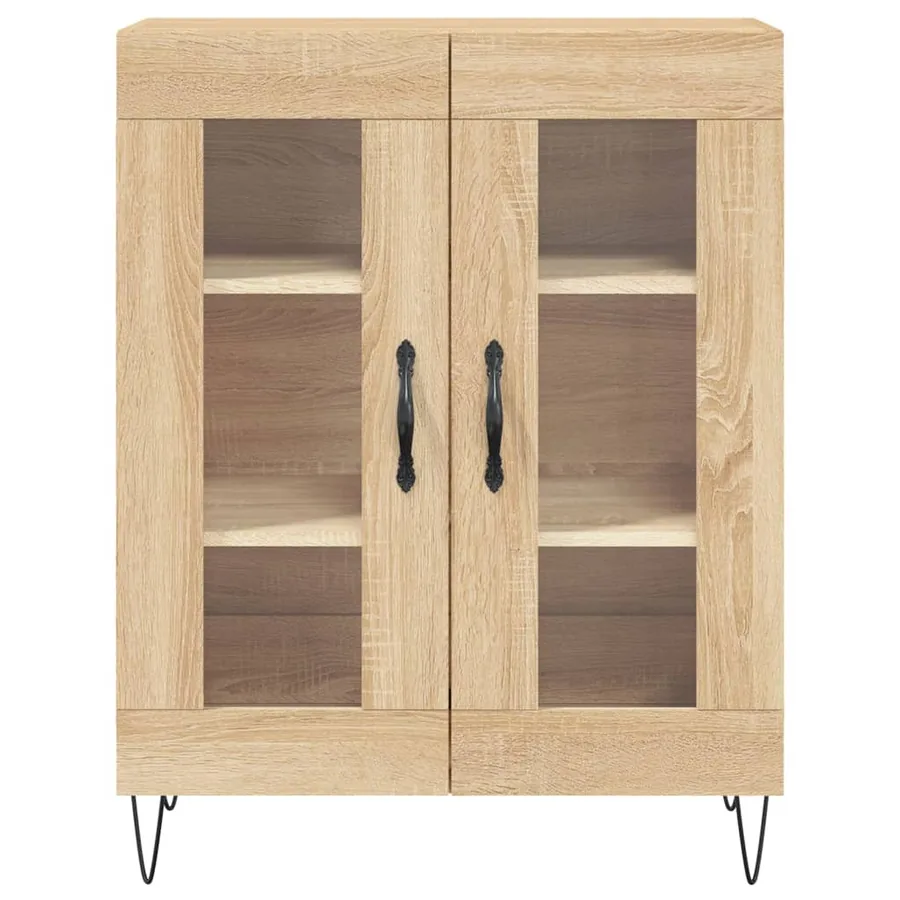 Buffet haut Chêne sonoma 69,5x34x180 cm Bois d'ingénierie - 8