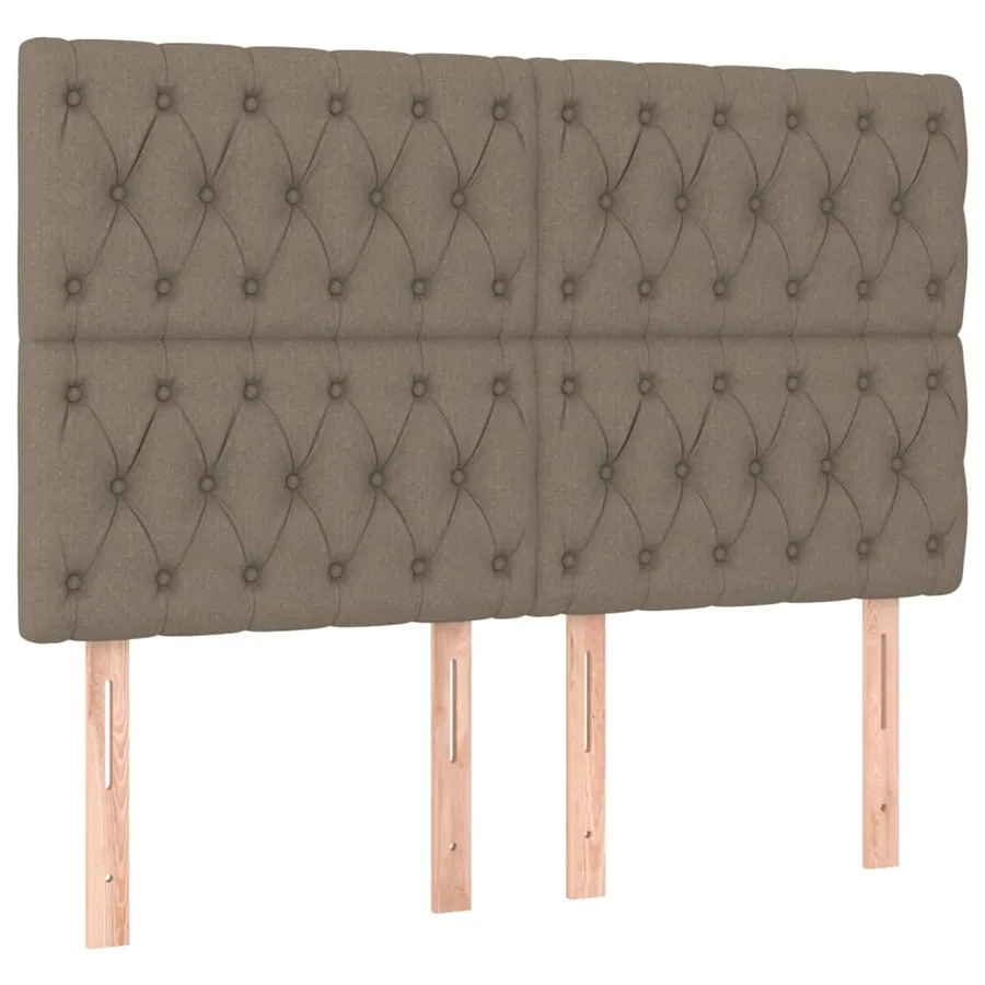 Tête de lit à LED Taupe 144x7x118/128 cm Tissu - 4