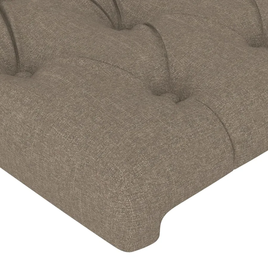 Tête de lit à LED Taupe 144x7x118/128 cm Tissu - 5