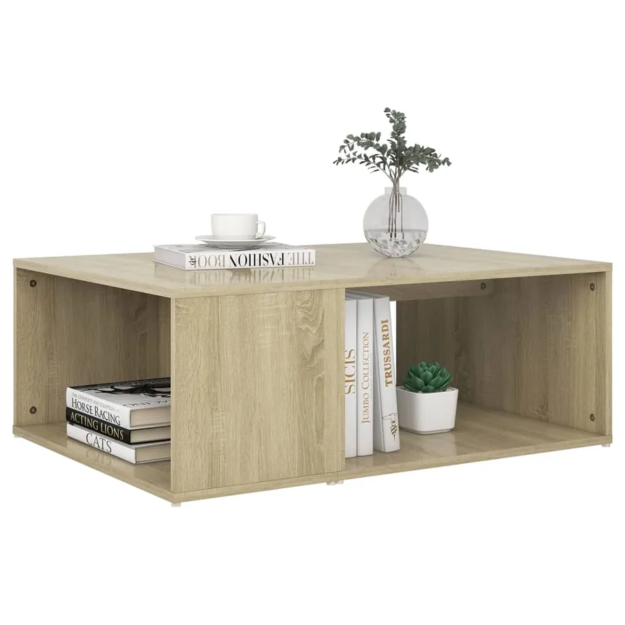 Table basse chêne sonoma 90x67x33 cm bois d'ingénierie - 5