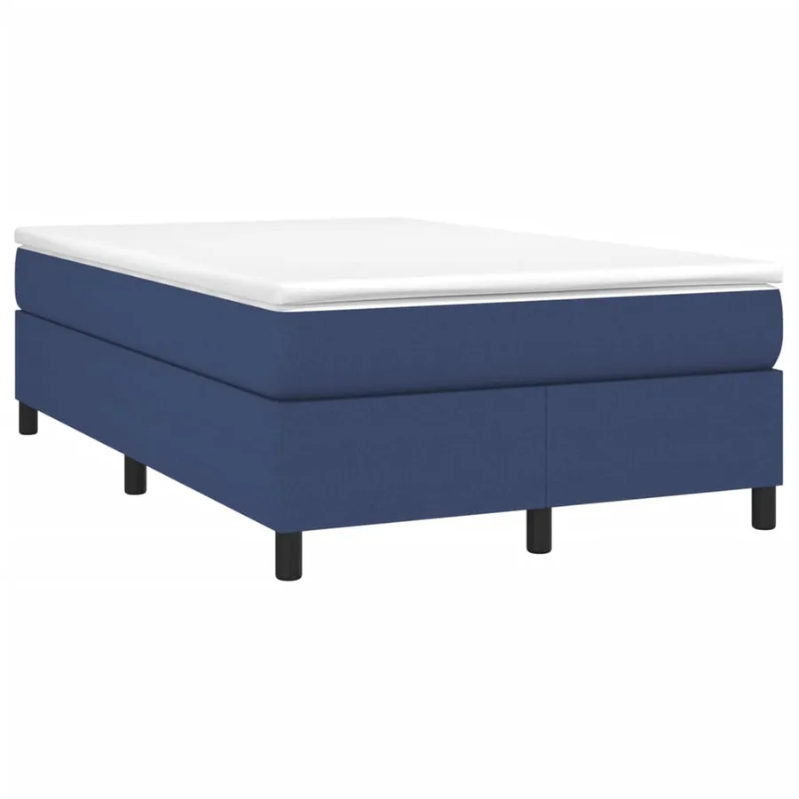 Sommier à lattes de lit avec matelas Bleu 120x200 cm Tissu - 3