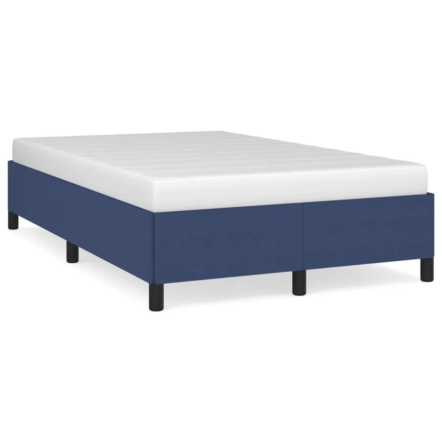 Cadre de lit sans matelas bleu 120x200 cm tissu - 2