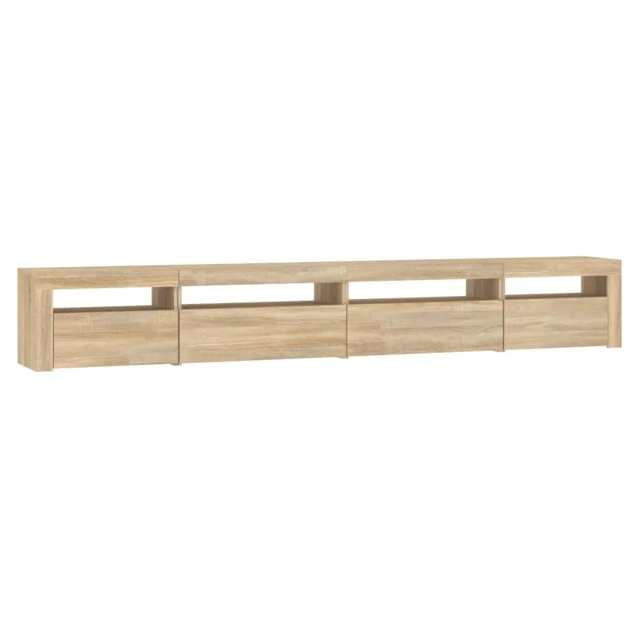 Meuble TV avec lumières LED Chêne sonoma 270x35x40 cm - 6