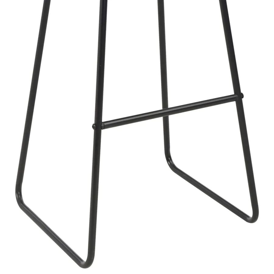 Tabourets de bar lot de 2 noir similicuir - 6