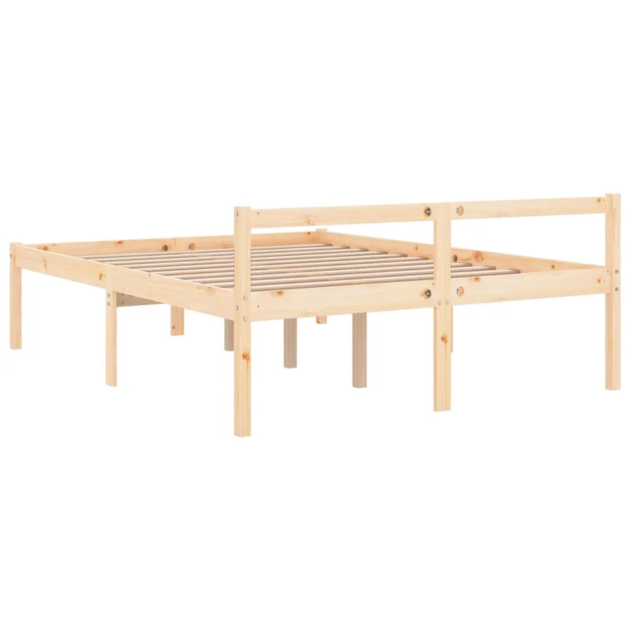 Lit pour personne âgée sans matelas 120x200 cm bois pin massif - 6
