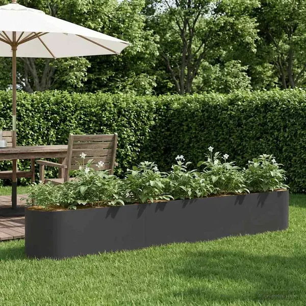 Jardin surélevé Noir 280 x 40 x 40 cm