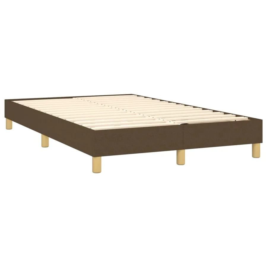 Sommier à lattes de lit matelas et LED Marron foncé 120x200 cm - 5