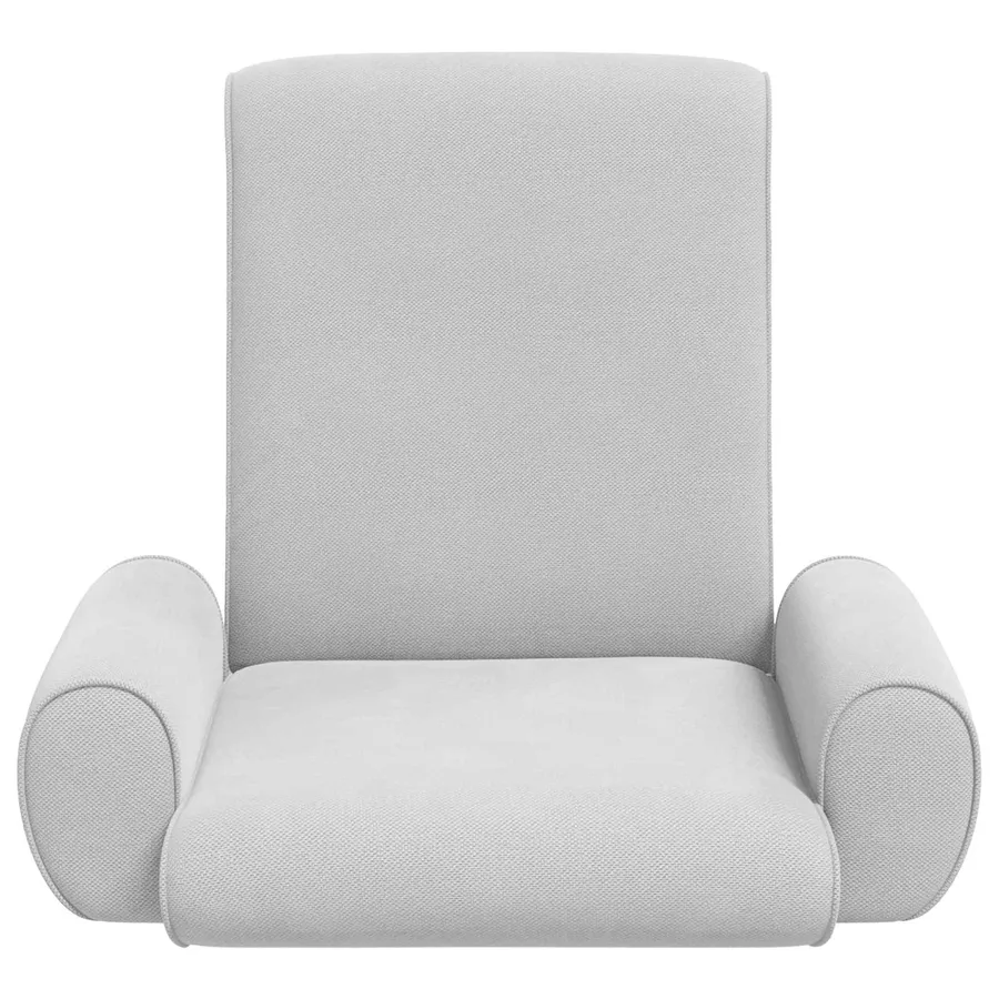Fauteuil de sol ajustable Gris clair Velours grainé - 4