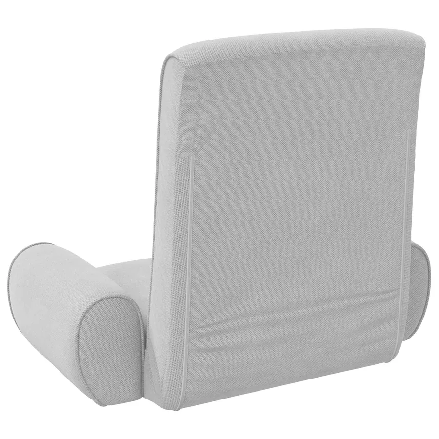 Fauteuil de sol ajustable Gris clair Velours grainé - 6