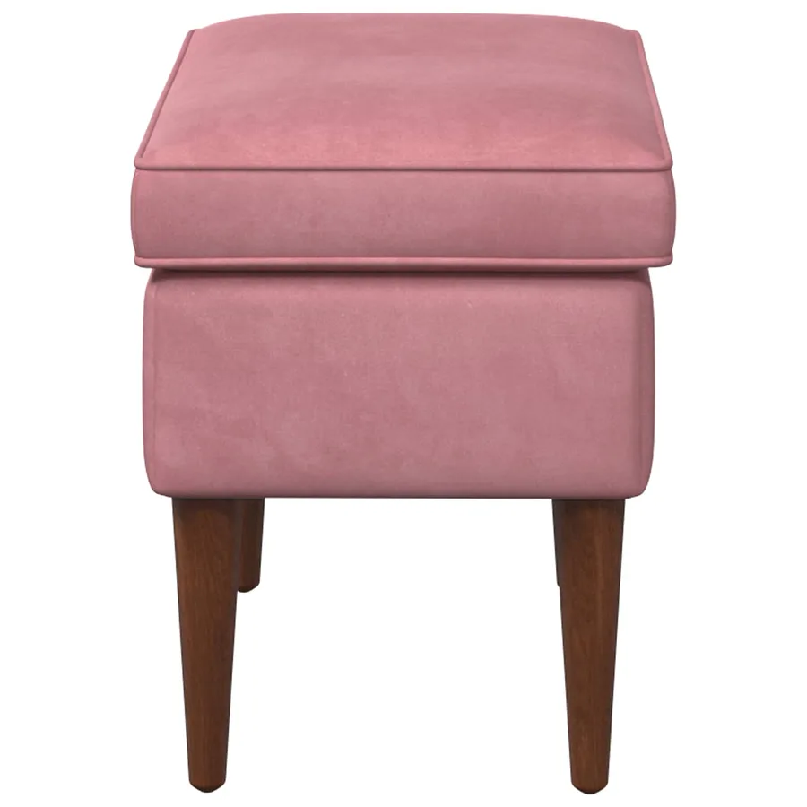 Pouf Rose 55 x 35 x 41 cm Velours - 4