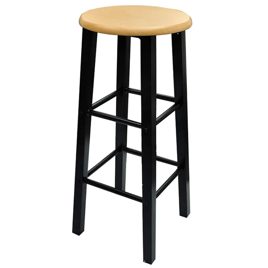 Table et tabouret de bar 3 pcs Bois et acier - 4