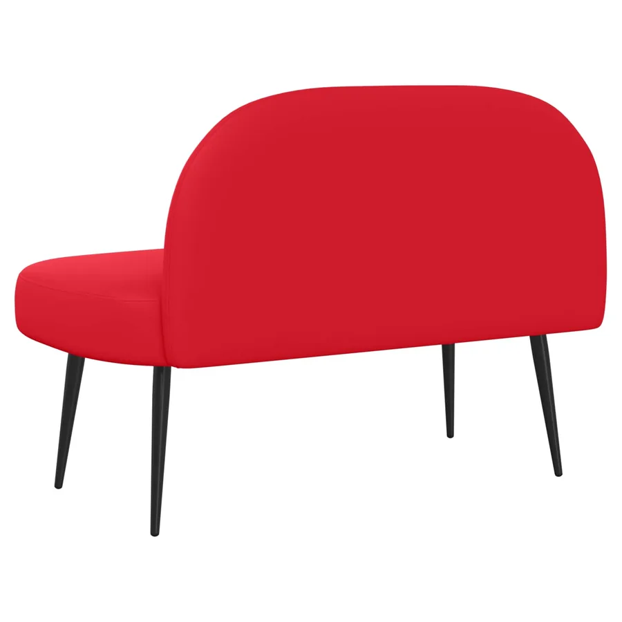 Banc rembourré avec dossier Rouge 110 x 60 x 76 cm Simili cuir - 4