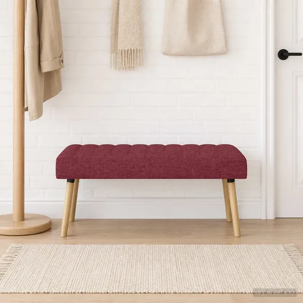 Banc capitonné canal Bordeaux 110 x 40 x 46 cm Tissu