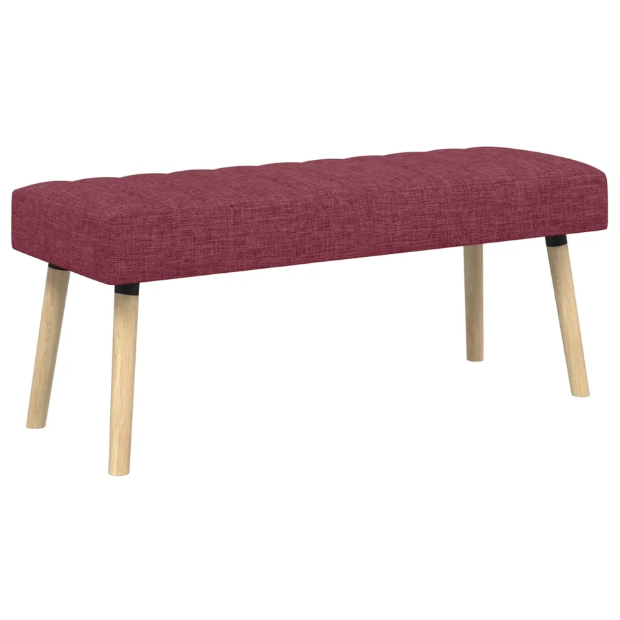 Banc capitonné canal Bordeaux 110 x 40 x 46 cm Tissu - 2