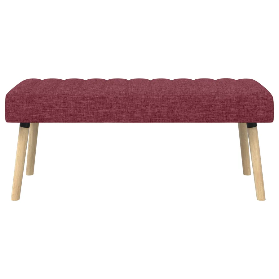 Banc capitonné canal Bordeaux 110 x 40 x 46 cm Tissu - 5