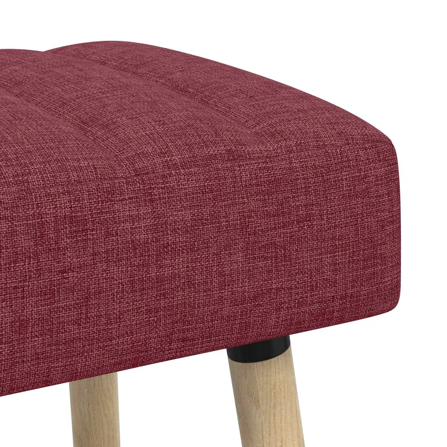 Banc capitonné canal Bordeaux 110 x 40 x 46 cm Tissu - 6