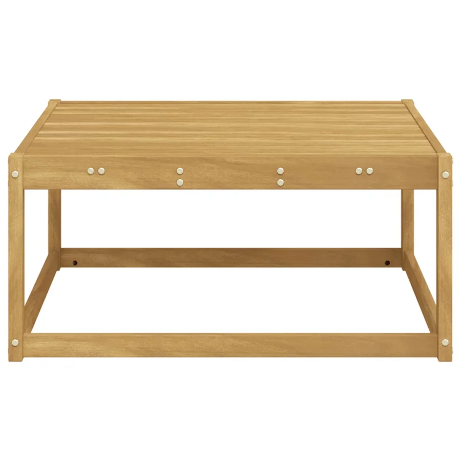 Pouf d'Extérieur Bois d'Acacia Massif Blanc 79 x 79 x 37 cm - 4