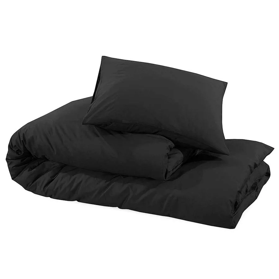 Ensemble de housse de couette Noir 240x220 cm Coton - 6