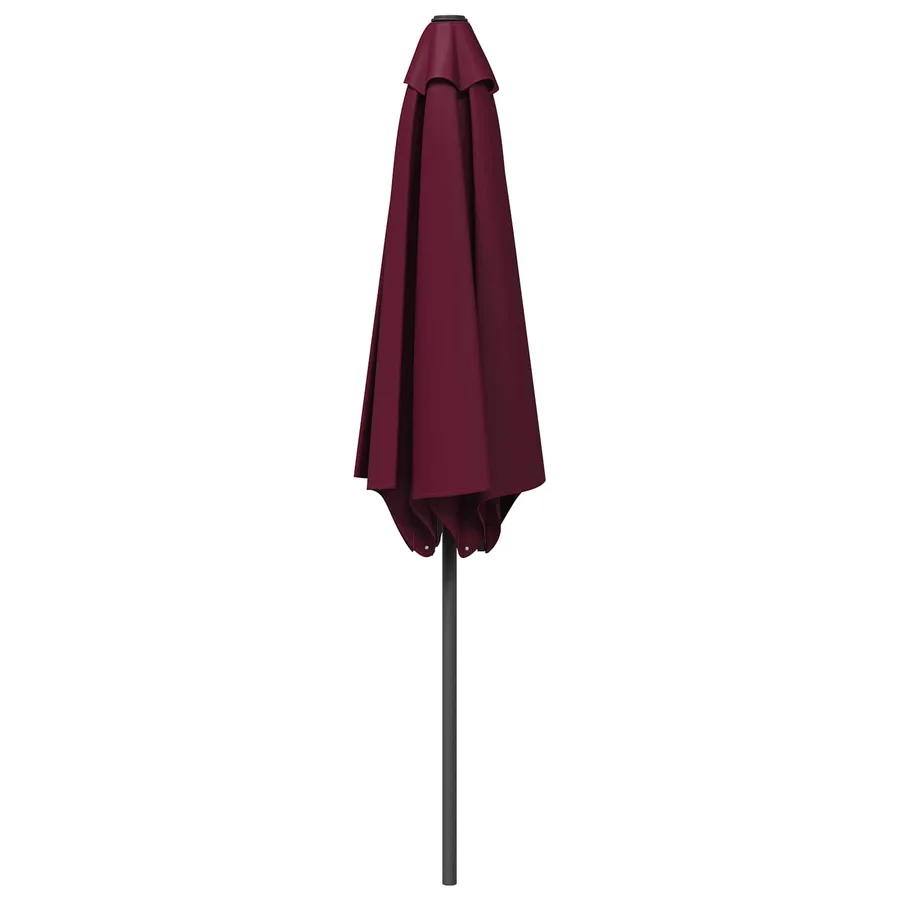 Parasol de jardin 270 x 270 cm Polyester Rectangulaire Bordeaux - 3