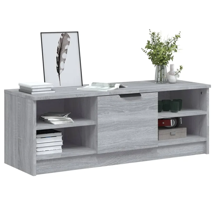 Meuble TV Sonoma gris 102x35,5x36,5 cm Bois d'ingénierie - 4