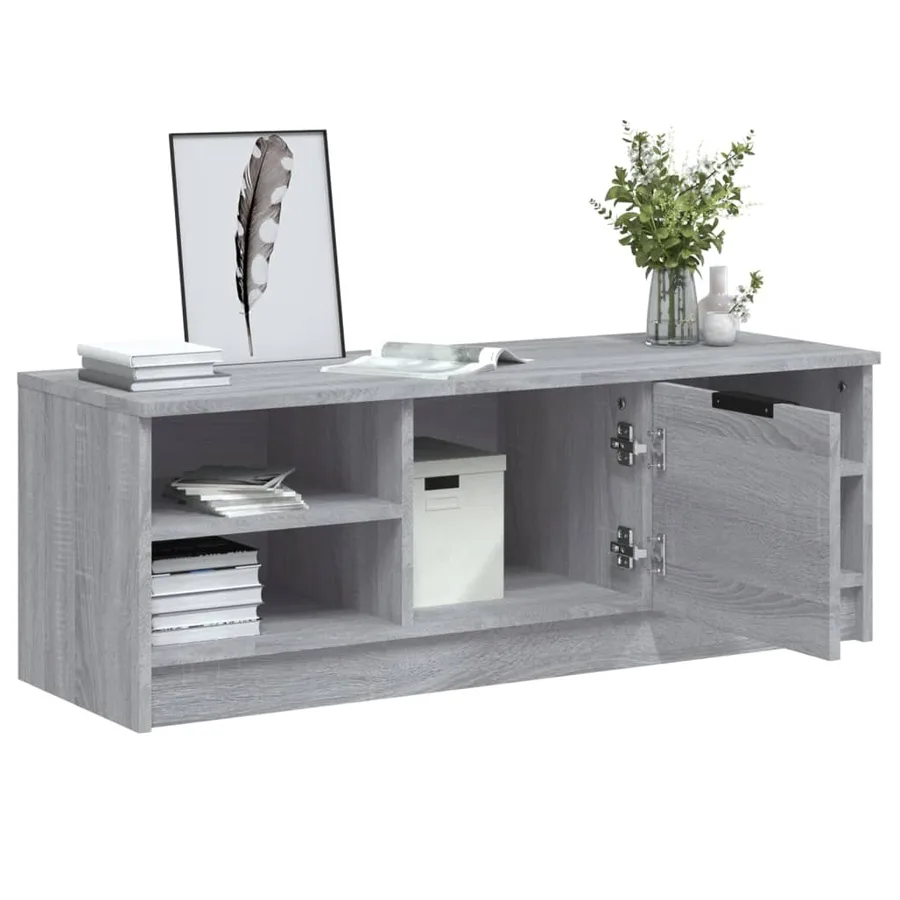 Meuble TV Sonoma gris 102x35,5x36,5 cm Bois d'ingénierie - 5