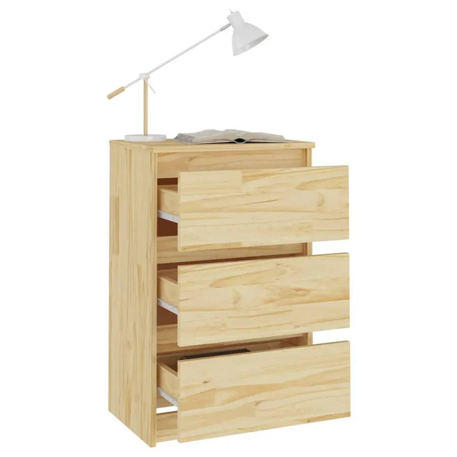 Tables de chevet 2 pcs 40x29,5x64 cm bois de pin solide - 3