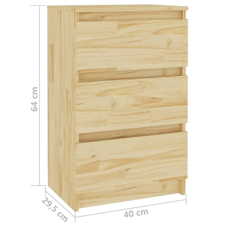 Tables de chevet 2 pcs 40x29,5x64 cm bois de pin solide - 7