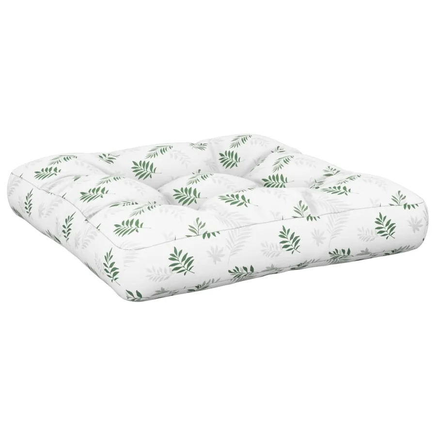 Coussin de palette motif de feuilles 60x60x12 cm tissu - 4