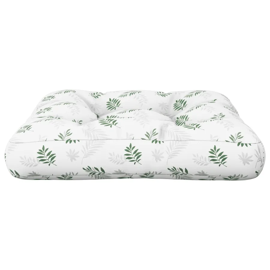 Coussin de palette motif de feuilles 60x60x12 cm tissu - 5