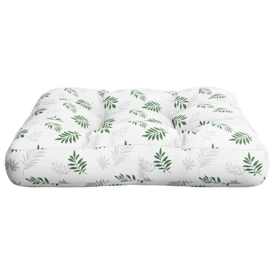 Coussin de palette motif de feuilles 60x60x12 cm tissu - 6