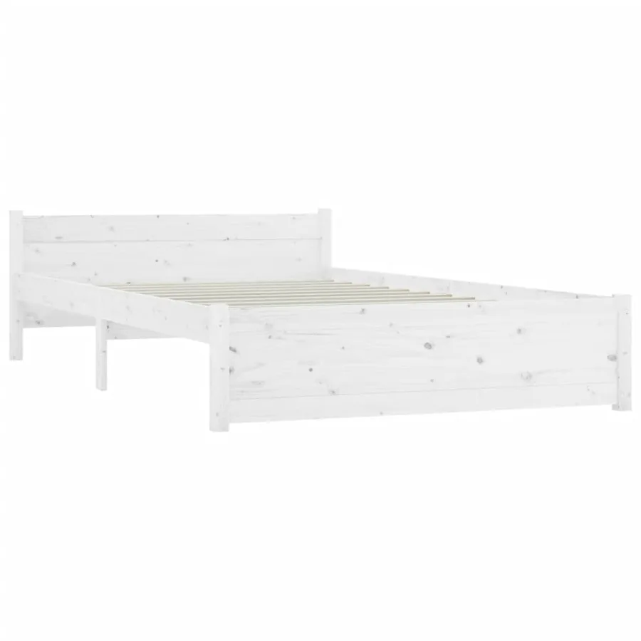 Cadre de lit sans matelas avec tiroirs blanc 140x190 cm - 5