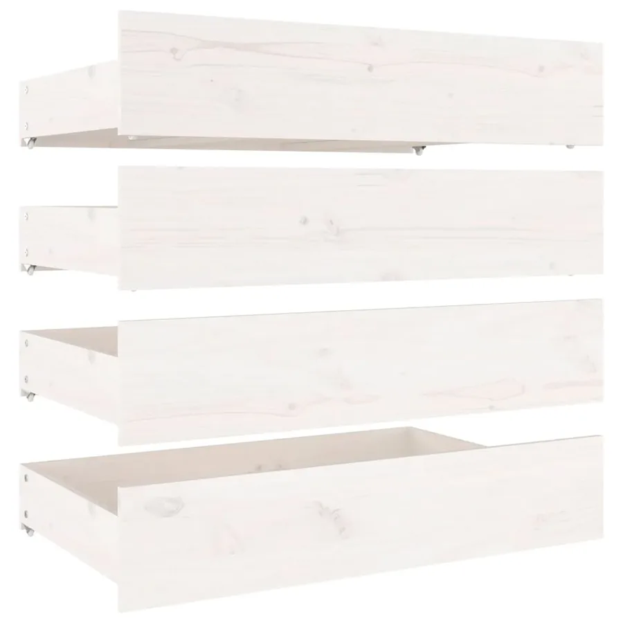 Cadre de lit sans matelas avec tiroirs blanc 140x190 cm - 7