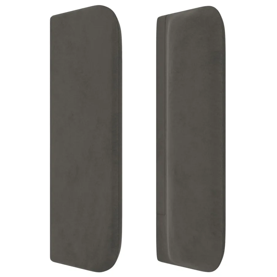 Tête de lit avec oreilles Gris foncé 103x16x78/88 cm Velours - 4