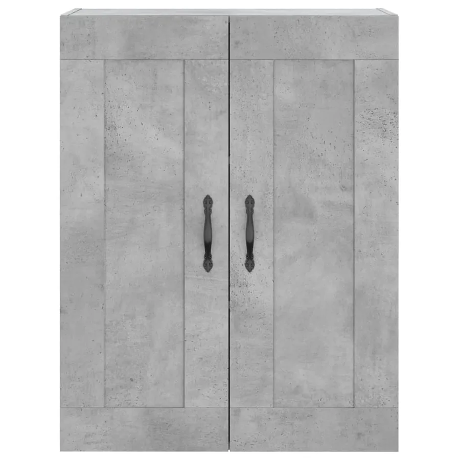 Buffet haut Gris béton 69,5x34x180 cm Bois d'ingénierie - 6
