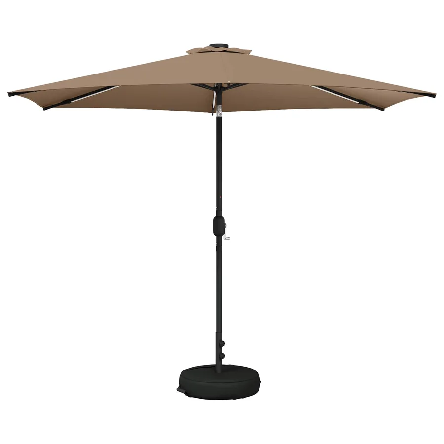 Parasol de jardin avec lumières LED et base 300 x 300 cm - 2