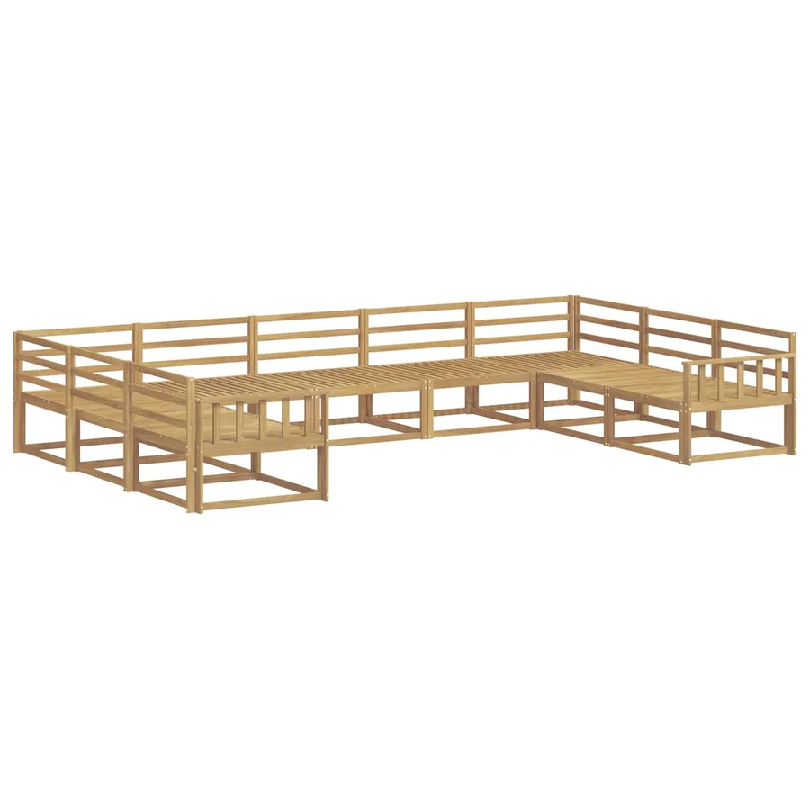 Ensemble de canapés d'extérieur 9 pcs Blanc 404 x 247,5 x 73 cm - 2