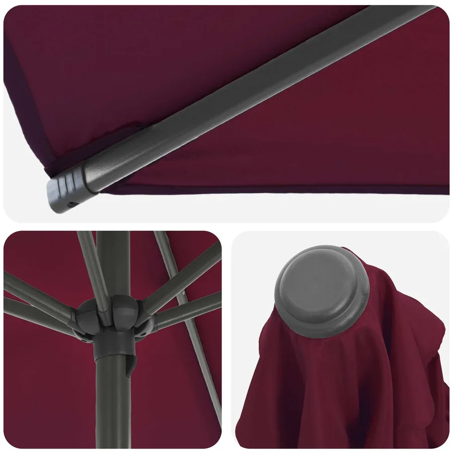 Parasol de jardin avec base 300 x 300 cm Polyester - 5