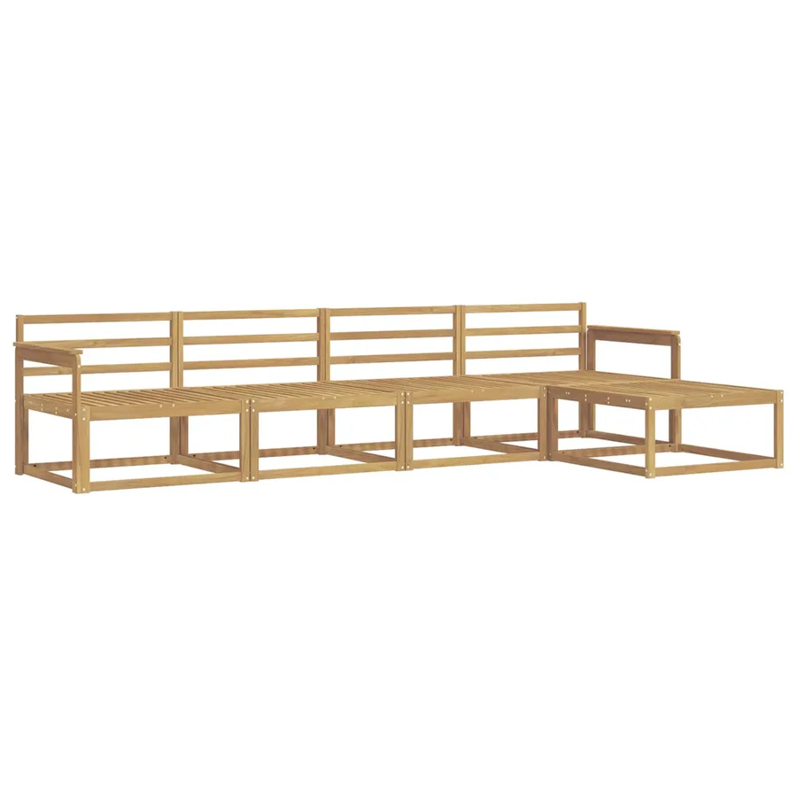 Ensemble de canapés d'extérieur 5 pcs Blanc 329 x 162,5 x 73 cm - 2