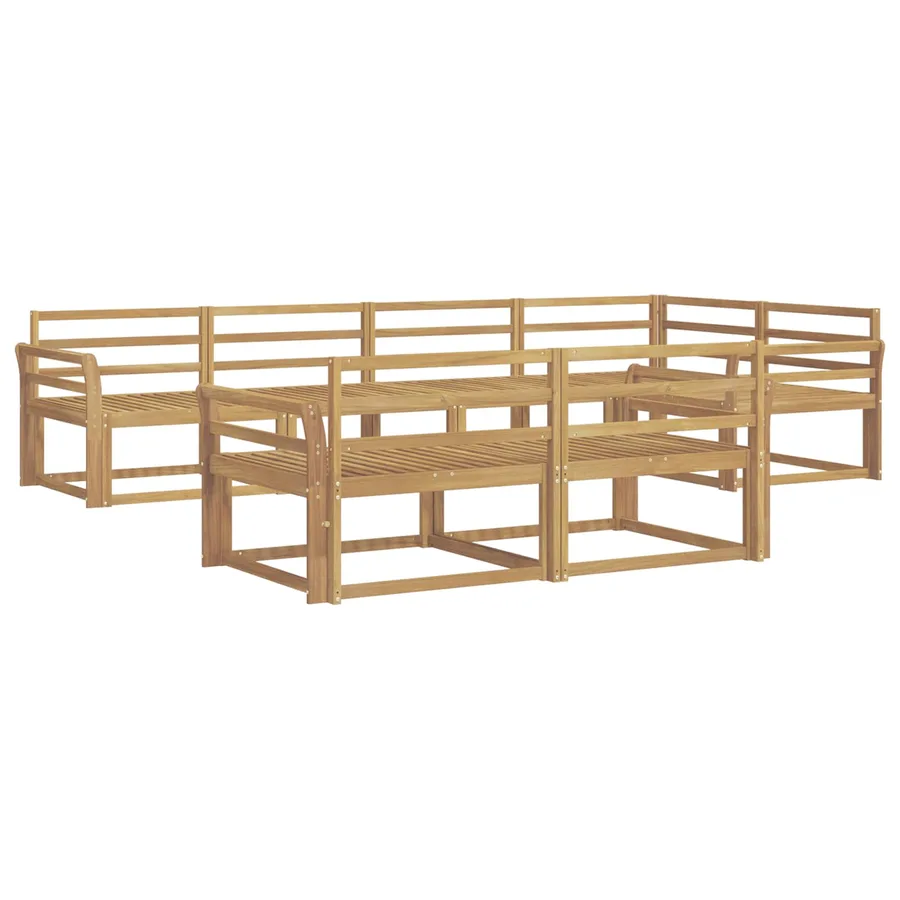 Ensemble de canapés d'extérieur 8 pcs Blanc 329 x 170,5 x 73 cm - 2
