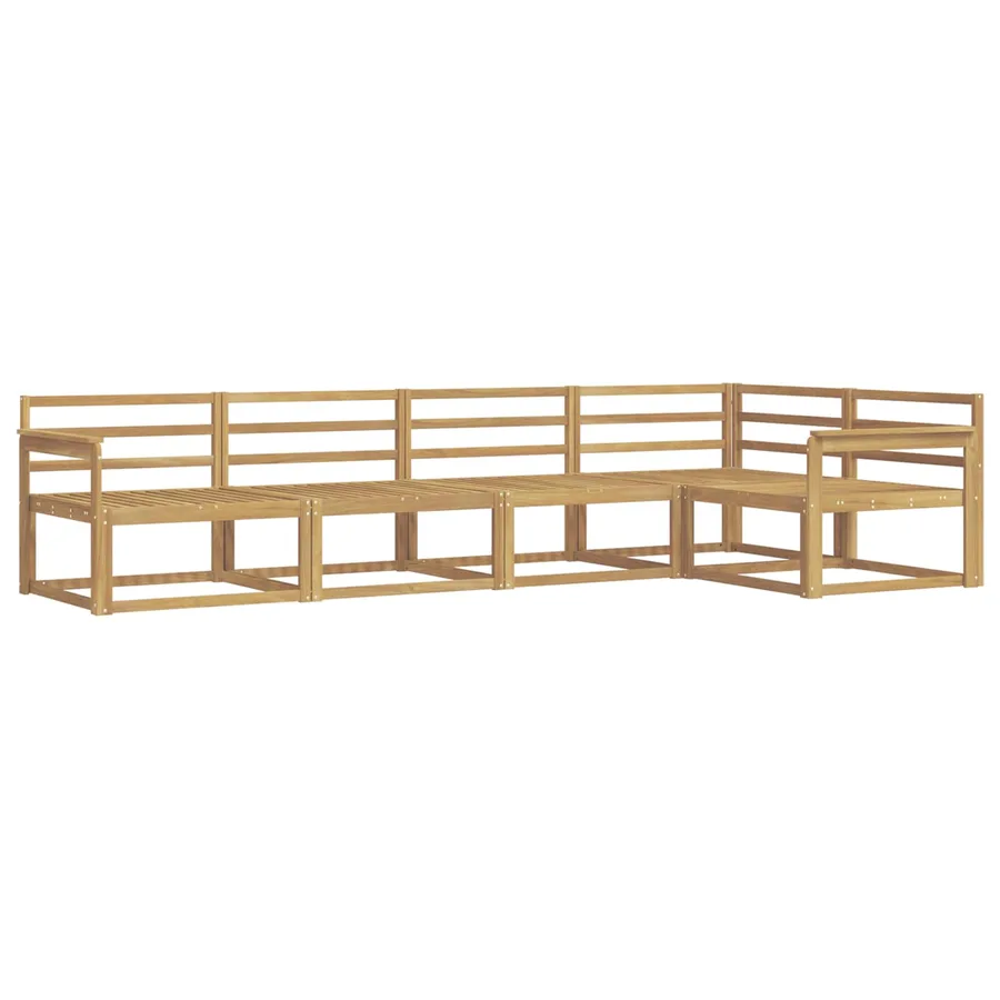 Ensemble de canapés d'extérieur 5 pcs Blanc 327 x 168,5 x 73 cm - 2