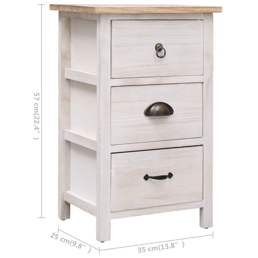 Armoire latérale 35x25x57 cm Bois de Paulownia - 7