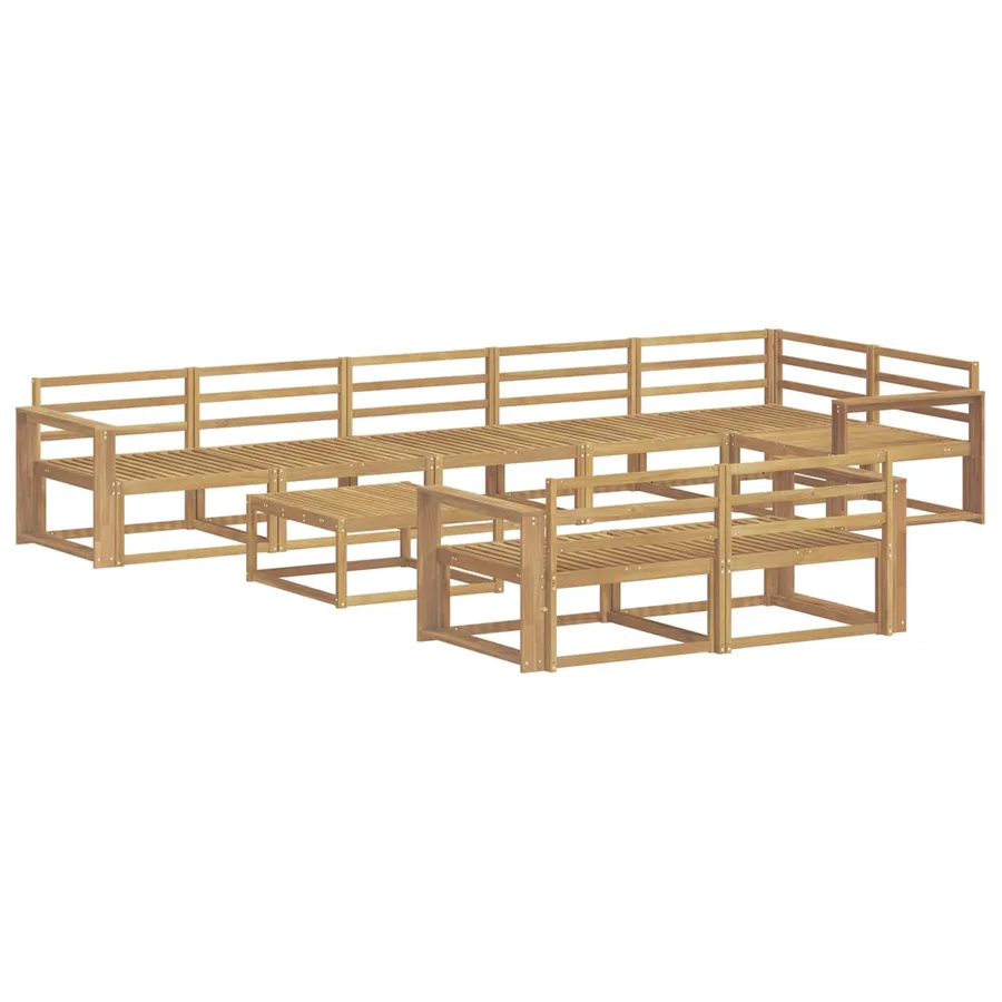 Ensemble de canapés d'extérieur 9 pcs Blanc 79 x 79 x 37 cm - 2