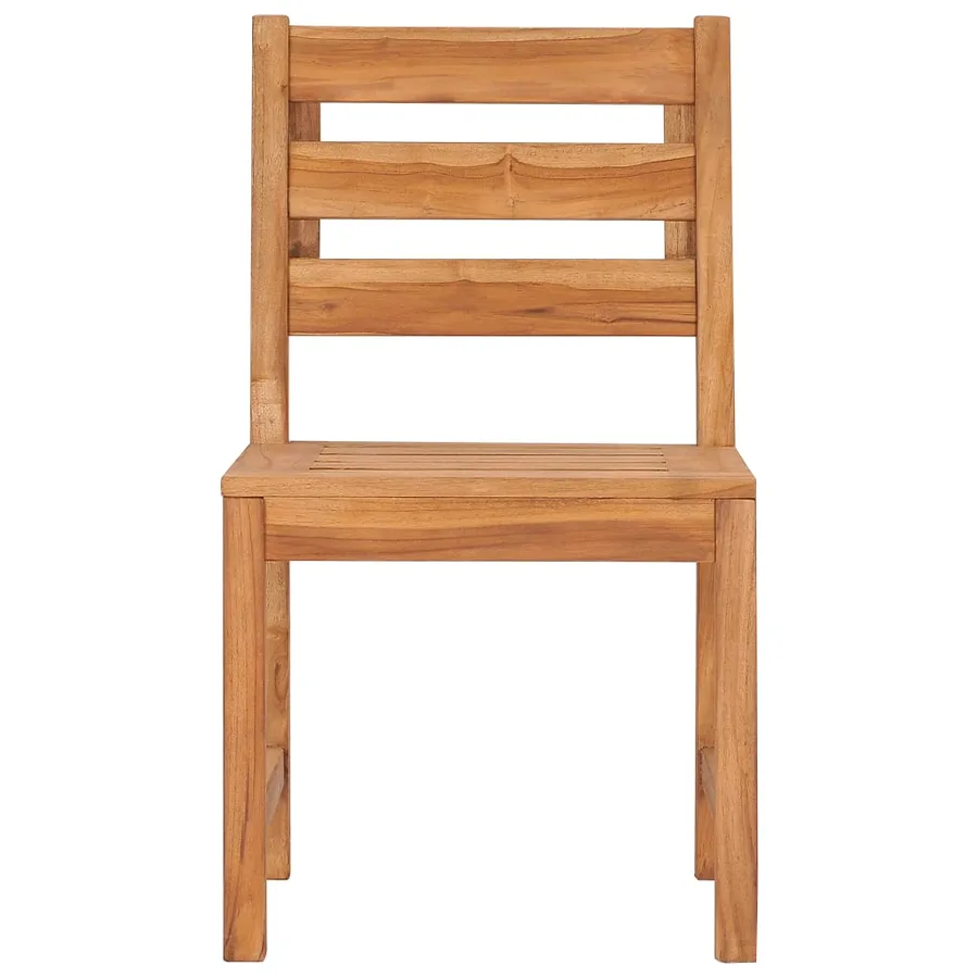 Chaises de jardin lot de 8 Bois de teck solide - 4